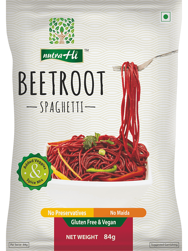 Description:
Beetroot Spaghetti, a blend of Beetroot and rice gives the benefit of both.
Key Ingredients:
Beetroot And Rice.