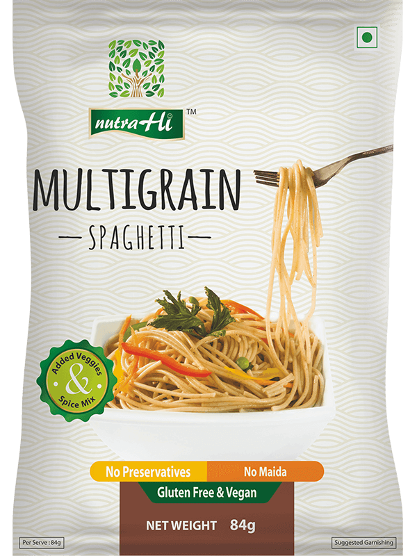 Description:
It is a power pack of 5 types of grains making it fiber rich. Multigrain Spaghetti contains sorghum, Amaranth, Corn, Bengal Gram and Rice.
Key Ingredients:
Sorghum, Amaranth, Corn, Bengal gram and Rice.